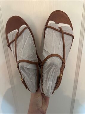 Dolce Vita Tan Strappy Flat Sandals